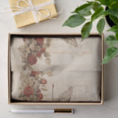 Papier Mousseline Deux Cherubs assis parmi les Roses (Cadeau)