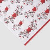 Papier Mousseline Deux cœurs enroulés deviennent un (Détail)