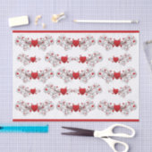 Papier Mousseline Deux cœurs enroulés deviennent un (Artisanat)