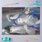 Papier Mousseline Deux dame et une colombe, Marie Laurencin (Artisanat)