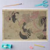 Papier Mousseline Deux Japonaises Woodblock Imprimer style Ukiyo (Artisanat)