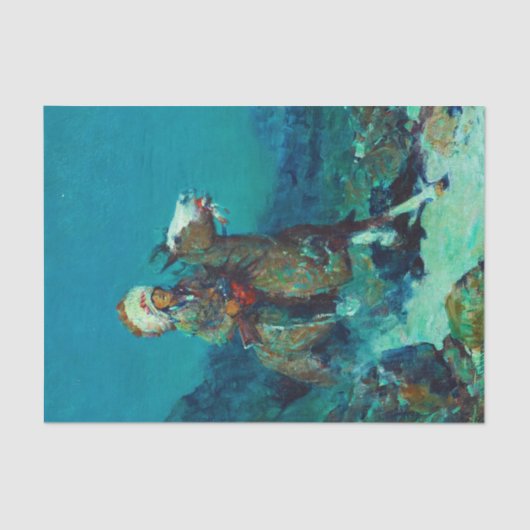 Papier Mousseline Deux lunes par Frank Tenney Johnson (Recto)