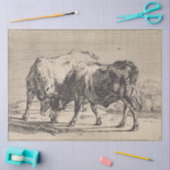 Papier Mousseline Deux taureaux de combat (par Paulus Potter) (Artisanat)