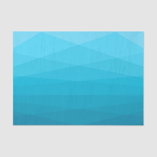 Papier Mousseline Deux tons bleus polygonal (Recto)