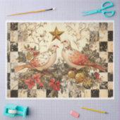 Papier Mousseline Deux tourterelles (Artisanat)
