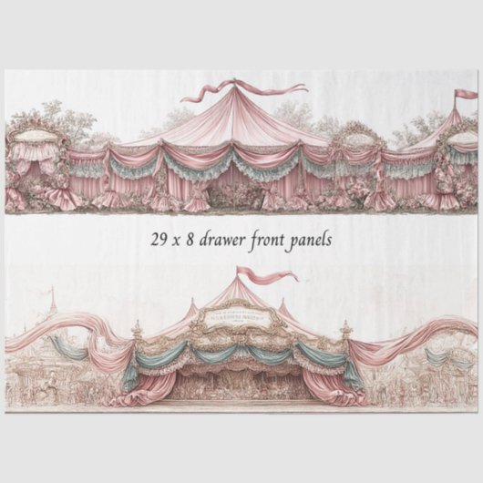 Papier Mousseline Devantures de tiroirs en découpage Rococo Tentes d (Recto)