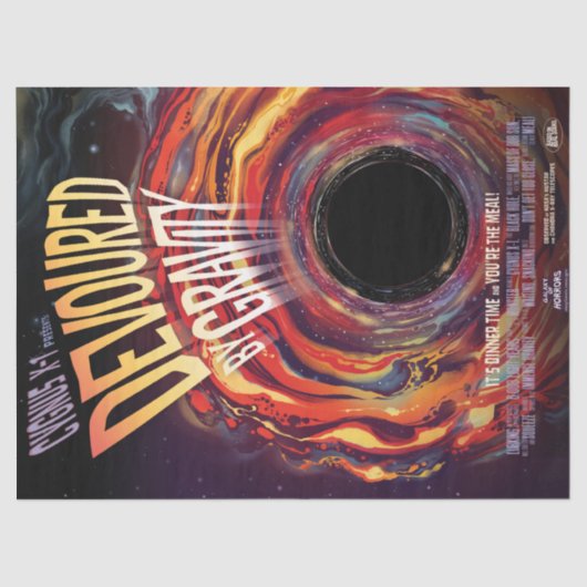 Papier Mousseline Dévasté Par Gravité Halloween Trou Horreur Noir (Recto)