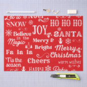 Papier Mousseline Devis vacances | Mots de Noël Rouge (Artisanat)