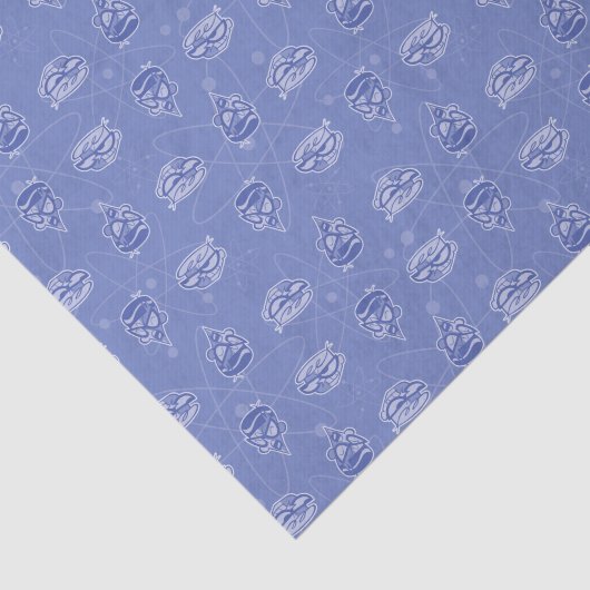 Papier Mousseline Dexter et Mandark Motif atomique (Détail)