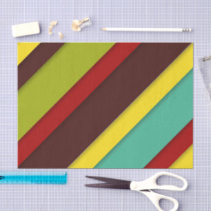 Papier Mousseline Diagonale multicolore éclatante