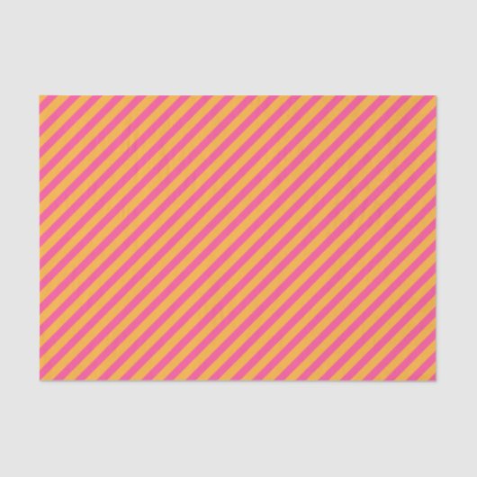 Papier Mousseline Diagonale rose chaud et orange (Recto)