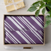 Papier Mousseline Diagonale violet et blanc (Cadeau)