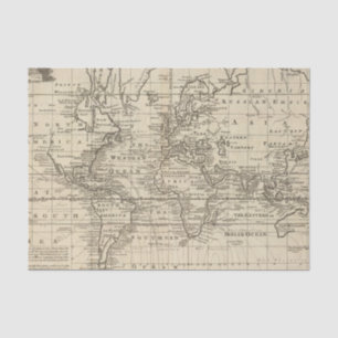 Papier Mousseline Diagramme du monde