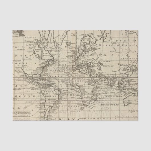 Papier Mousseline Diagramme du monde (Recto)