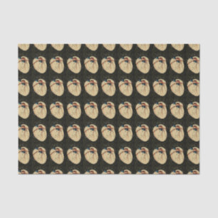 Papier Mousseline Diagramme humain vintage de coeur