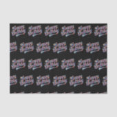 Papier Mousseline diamant d'anniversaire noir (Recto)