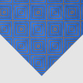 Papier Mousseline Diamant Hypnotique Bleu Et Orange Art Pop Moderne (Détail)