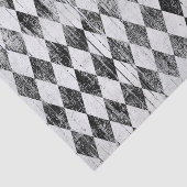 Papier Mousseline Diamant noir et blanc affligé de harlequin (Détail)