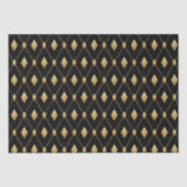 Papier Mousseline Diamant noir et or (Recto)