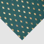 Papier Mousseline Diamant turquoise et or (Détail)