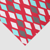 Papier Mousseline Diamants atomiques du milieu du siècle sur le roug (Détail)