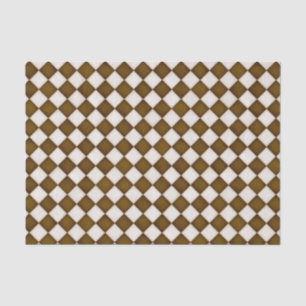 Papier Mousseline Diamants blancs Brown et anciens