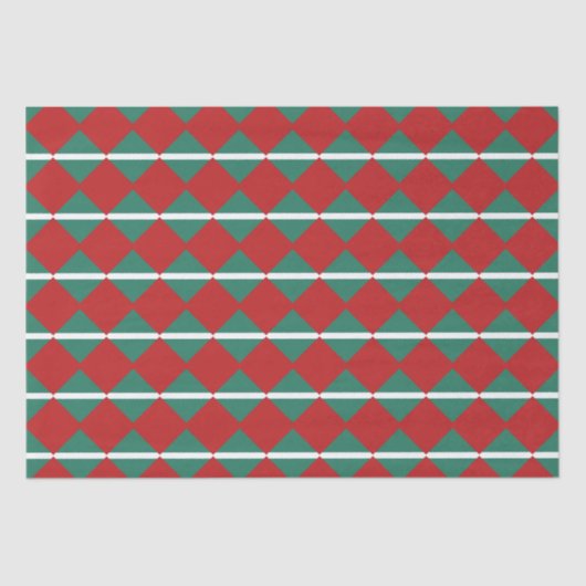 Papier Mousseline Diamants de Noël gras (Recto)