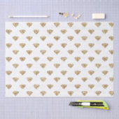 Papier Mousseline Diamants de Parties scintillant d'or (Artisanat)