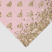 Papier Mousseline Diamants de Parties scintillant d'or rose pâle (Détail)