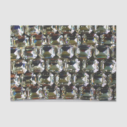 Papier Mousseline Diamants, élégantes pierres vintages (Recto)