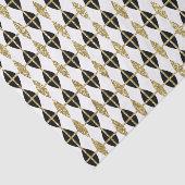 Papier Mousseline Diamants et Grille Or (Détail)