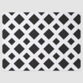 Papier Mousseline Diamants noirs sur papier de tissus blancs (Recto)