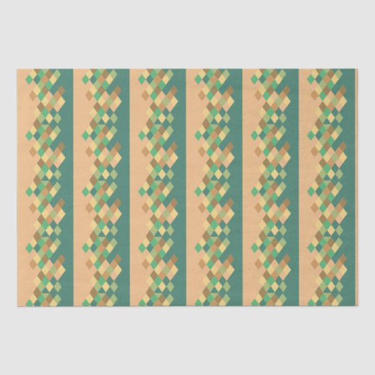 Papier Mousseline Diamants verts (Recto)