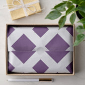 Papier Mousseline Diamants violets sur papier de tissus blancs (Cadeau)