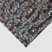 Papier Mousseline Diamond brillant motif élégant argent et noir (Détail)