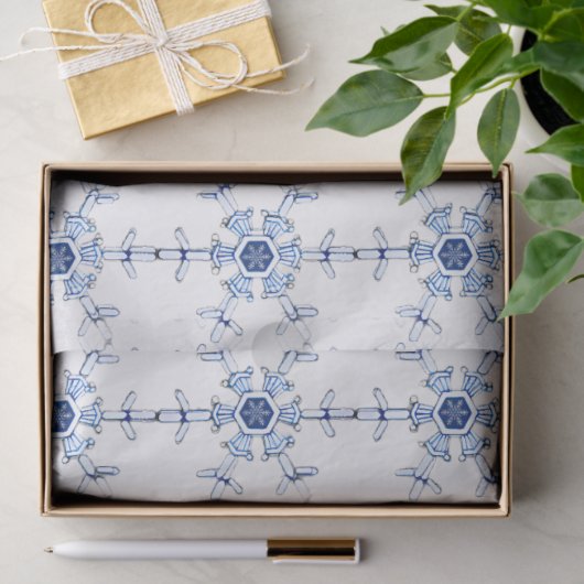 Papier Mousseline Diamond Snowflake Pattern Wrapping Paper (Cadeau)