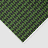 PAPIER MOUSSELINE DIAMOND VERT ET NOIR MARDI GRAS MOTIF (Détail)