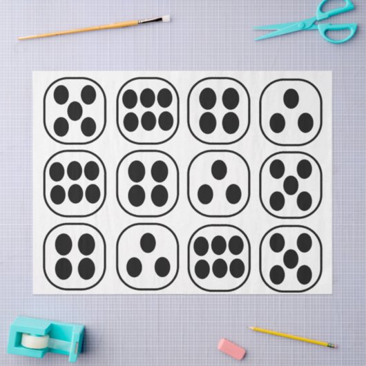 Papier Mousseline Dice Roll fête d'anniversaire (Artisanat)