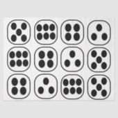 Papier Mousseline Dice Roll fête d'anniversaire (Recto)
