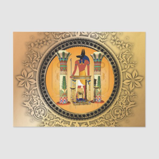 Papier Mousseline Dieu Anubis (Recto)