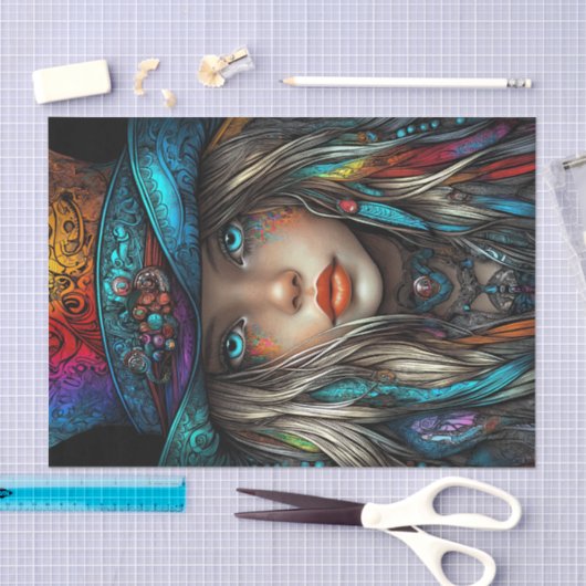 Papier Mousseline Différent1 (Artisanat)