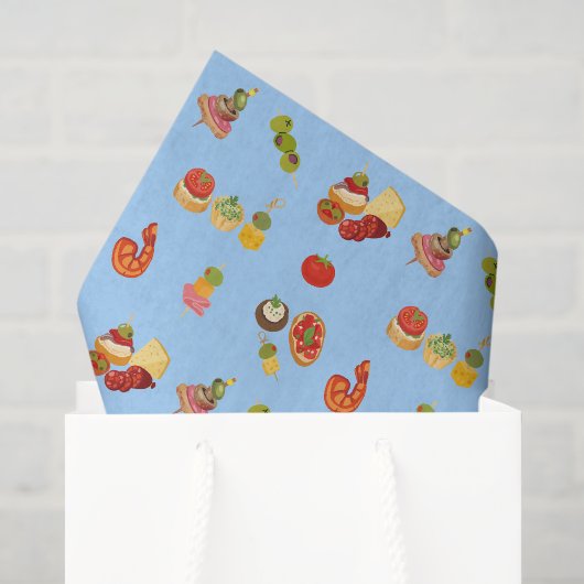Papier Mousseline Diffusion de tapas espagnoles (Sac cadeau)