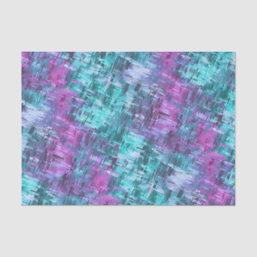 Papier Mousseline digihatch - turquoise et violet : (Recto)