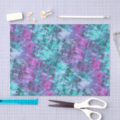 Papier Mousseline digihatch - turquoise et violet : (Artisanat)
