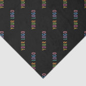 Papier Mousseline Digiwrap Black Tissue Paper Custom Company Logo (Détail)