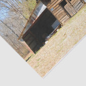 Papier Mousseline Dilapidé Rusty Old Barn Forêt d'automne (Détail)