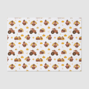 Papier Mousseline Dindes de Thanksgiving