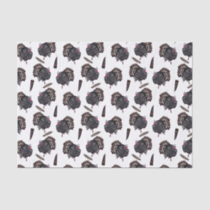 Papier Mousseline Dindons et plumes - Livre blanc
