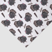 Papier Mousseline Dindons et plumes - Livre blanc (Détail)