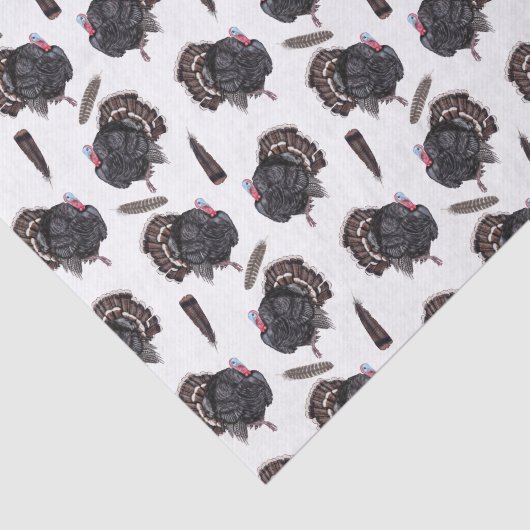 Papier Mousseline Dindons et plumes - Livre blanc (Détail)